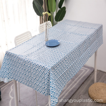 Pewarna Floral Plastic Peva Table Cloth